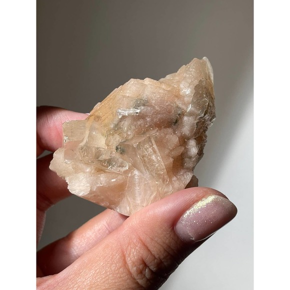 High Grade Peach Stilbite Specimen with Apophyllite - Picture 4 of 9